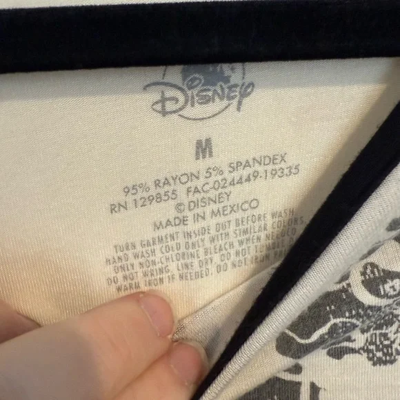 Disney Black and Cream Patterned Women's Tee - Picture 2 of 4